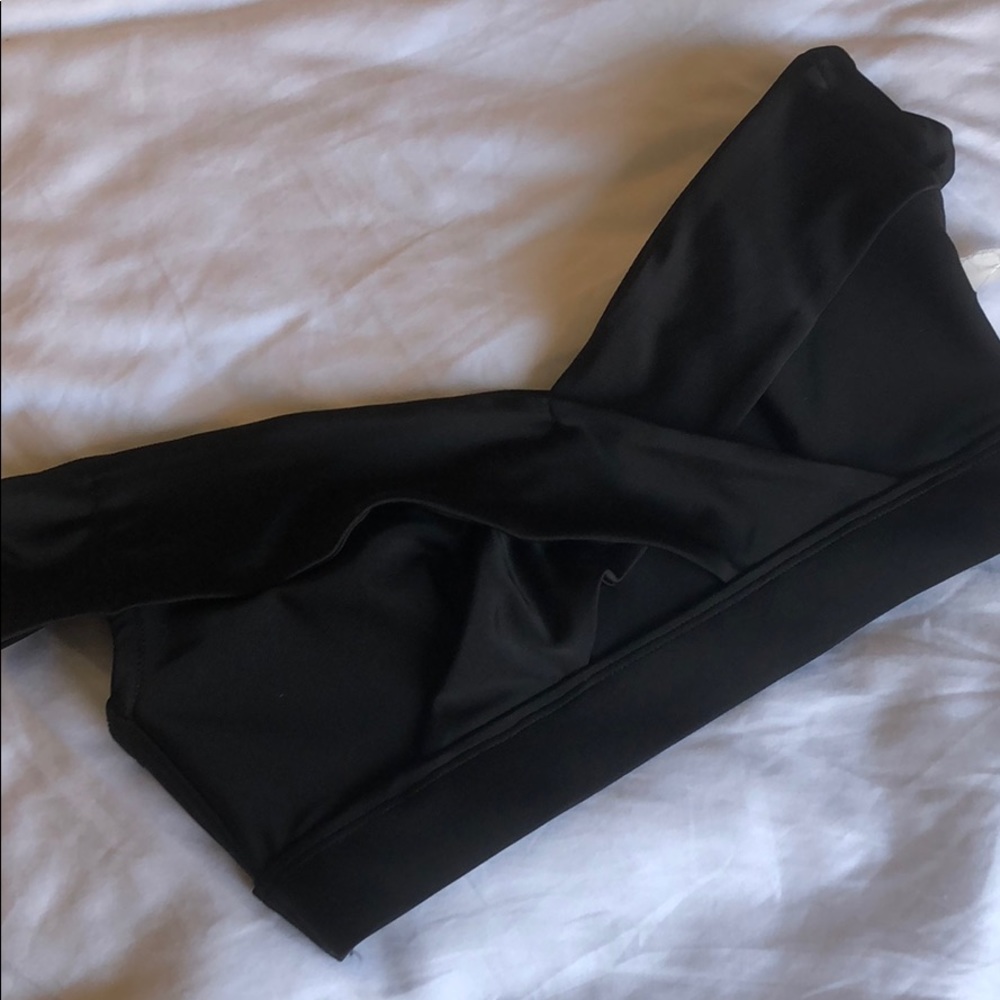 Black off the shoulder bathing suit top